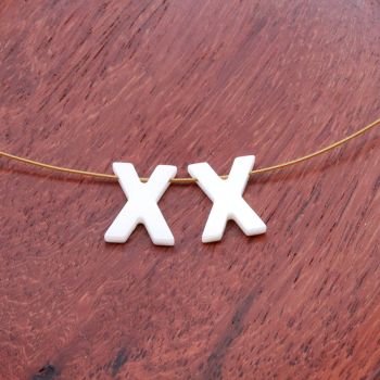 Perla/Privezak od Sedefa- slovo X...S278-093A