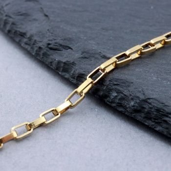 304 Stainless Steel lanac 4x2x1mm Gold...SSL-H007-34G-10m