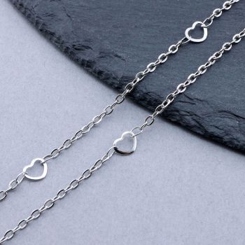 304 Stainless Steel lanac 5x6.4x0.4mm,link: 2.8x2x0.3mm...SSL-E017-01P-10m