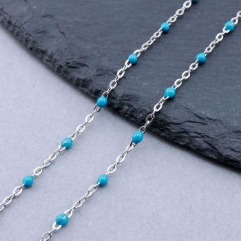 304 Stainless Steel Lanac 2x1.5x0.5mm Plava...SSL-H004-02B-10m