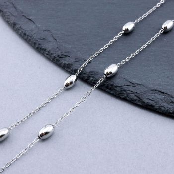 304 Stainless Steel lanac 2x1.5x0.3mm, 7x4mm...SSL-I020-02C-10m