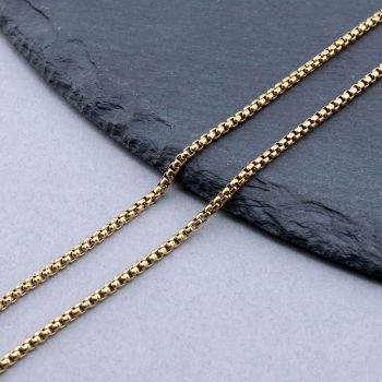 304 Stainless Steel Box Lanac 2x2mm Gold IP...SSL-H007-02G-10m