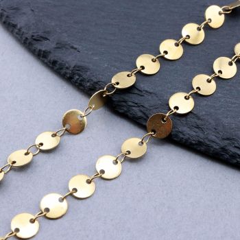 304 Stainless Steel Link Lanac 6x0.5mm Gold IP...SSL-L019-01B-10m