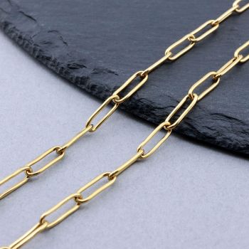 304 Stainless Steel Lanac 12x4x1mm Gold...SSL-H031-02G-10m