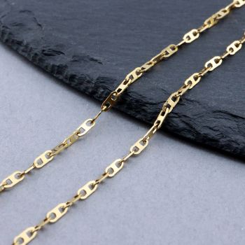 304 Stainless Steel Mariner Lanac 5x2x0.3mm Gold...SSL-H007-14G-10m