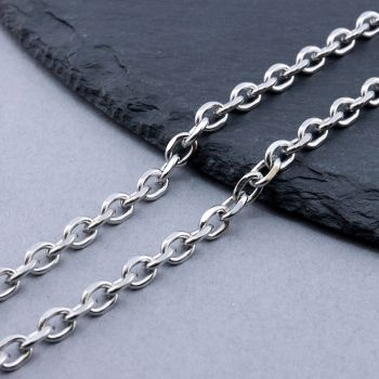 304 Stainless Steel Lanac 6x4.5x1.2mm...SSL-P007-27P-03-10m