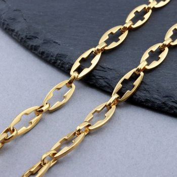 304 Stainless Steel Lanac 13.5x6.5x1.5mm Gold...SSL-T003-16G-10 met