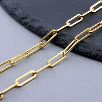 304 Stainless Steel Lanac 18x4mm Gold...SSL-101131-33G