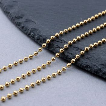 304 Stainless Steel Ball Lanac 2mm Gold...SSL-R010-32G-20m