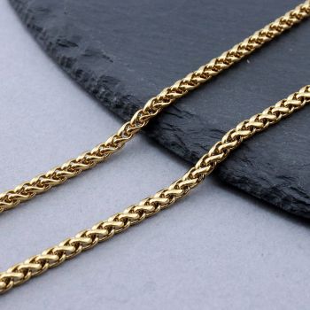 304 Stainless Steel Foxtail Lanac 5x3x1mm Gold...SSL-L014-22G-20m