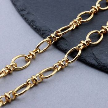 304 Stainless Steel Lanac 14x9.5x2mm Gold...SSL-Q005-02G-5m