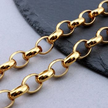 304 Stainless Steel Lanac 13x10x4mm Gold...SSL-P007-02G-1m