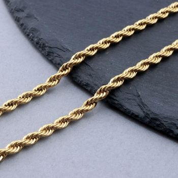 304 Stainless Steel Lanac 4mm Gold...SSL-H020-04G-10m