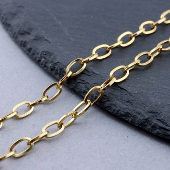 304 Stainless Steel Lanac 7x4x0.8mm Gold...SSL-H007-32G