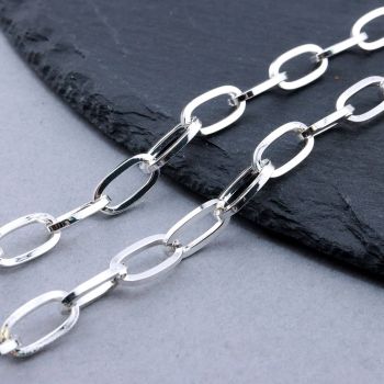 304 Stainless Steel Lanac 12x6x1.2mm Silver...SSL-T002-09S-10m