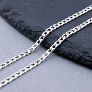 304 Stainless Steel Lanac 4.5x3x0.8mm Silver...SSL-T002-03A-10m