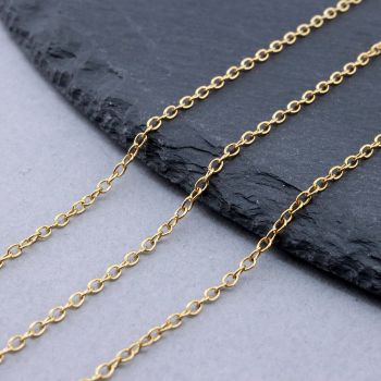 304 Stainless Steel Lanac 2x1.5x0.4mm Gold...SSL-R003-0.4mm-G-50m