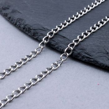 304 Stainless Steel Lanac 5x3.5x0.8mm...SSL-K004-11P-0.8mm-20m