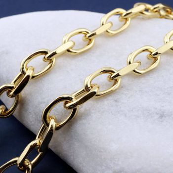 Mesing Vareni Diamond Cut Lanac 18K pozlata 10.8x6x2mm...MLP-G005-23G-5m