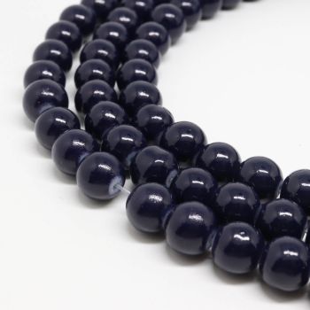 Bojene staklene perle  8 mm, rupa oko 1mm. Niz sadrži oko 100 perli. ( SP-PP168 )