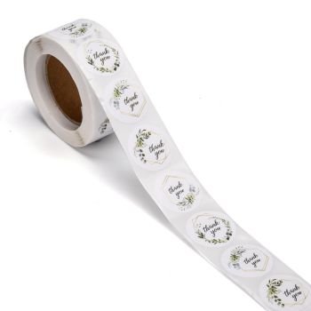 Samolepljive papirne nalepnice Thank you, 25mm (G013-1)