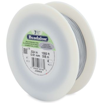 Čelična sajla za nizanje- 7 niti, 0,61 mm, boja Saten silver, ( BEJW06NS-8 )