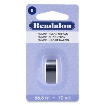 Nymo konac, veličina B, 0,2 mm, Boja crna   ( BENYMO-BB )