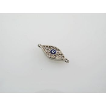 Konektor Rodijum sa Cubic cirkonima,19 x 7mm ( CZ-RD101 )