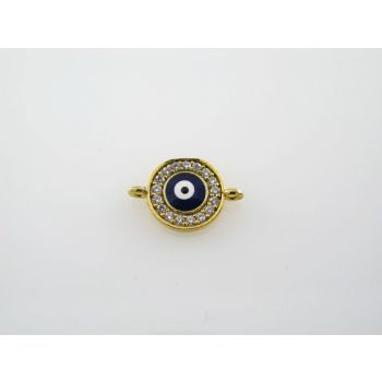 Konektor pozlata  18K sa Cubic cirkonima,15 x 10 x 2 mm ( CZ-ZLP107)