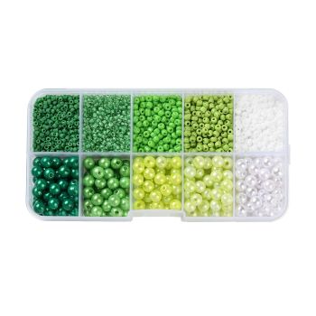 Set sa Akrilnim i Staklenim perlama , mix boja i oblika (G11901G)