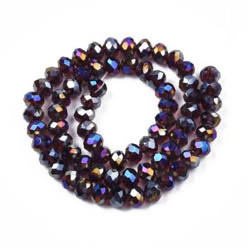 Brušeno staklo Rondele 8x6 mm ST100B30