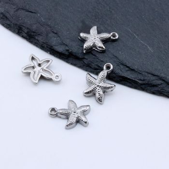 Stainless Steel Privezak Starfish, Gold...C119-24D-P