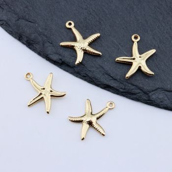 Stainless Steel Privezak Starfish,Gold...F180-04G