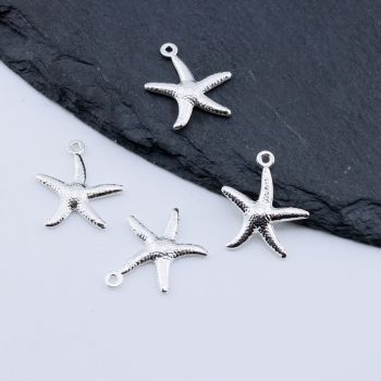 Stainless Steel Privezak Starfish, Silver...F180-04S