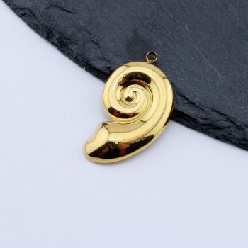Stainless Steel Privezak Shell,Gold...M116-20G
