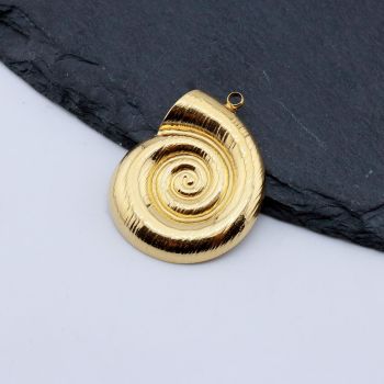 Stainless Steel Privezak Shell,Gold...M116-01G