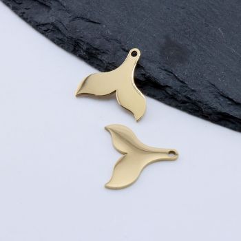 Stainless Steel Privezak Fish Tale,Gold...23SSK02BG