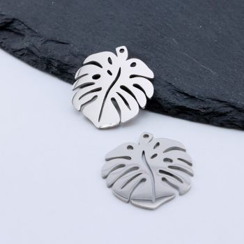 Stainless Steel Privezak Tropical List...N090-JN823-1P