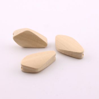 Drvene ukrasne perle 8x19x30mm, rupa oko 3 mm. Natur drvo bez laka i boje ( 23DP04B)