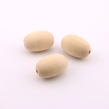 Drvene ukrasne perle 30x19mm,  rupa oko 3 mm. Natur drvo bez laka i boje ( 23DP05B)