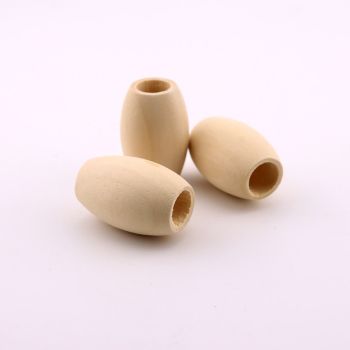 Drvene ukrasne perle 20x30 mm,  rupa oko 10 mm. Natur drvo bez laka i boje ( 23DP05C)