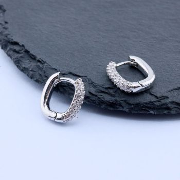 Osnova za Minđuše 13x12 mm, Rodijum...P-212326-R