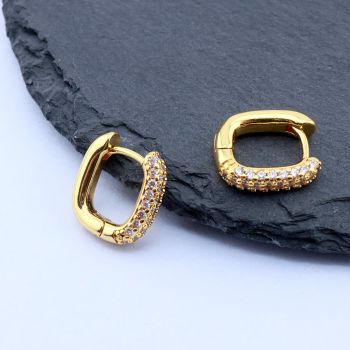 Osnova za Minđuše 13x12 mm, 18K Pozlata...P-212326