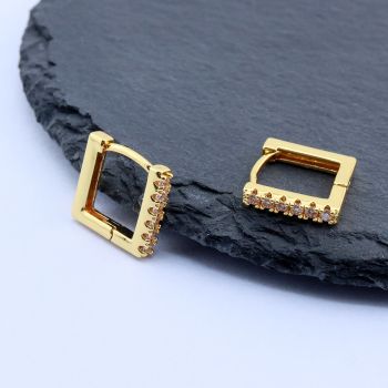 Osnova za Minđuše 12x12 mm, 18k Pozlata...P-21292