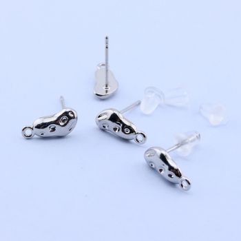 Osnova za Minđuše 12x15 mm, Rodijum...P-22681-R