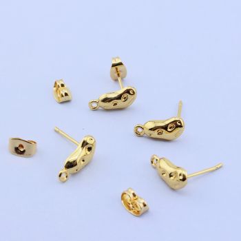 Osnova za Minđuše 12x15 mm, 18k Pozlata...P-226811