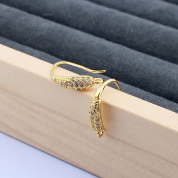 Osnova za Minđuše 10.5x16 mm, 18k Pozlata...P-110718