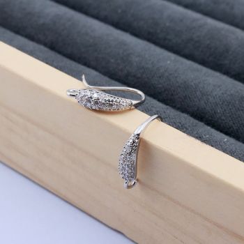 Osnova za Minđuše 10.5x16 mm, Rodijum...P-110718-R