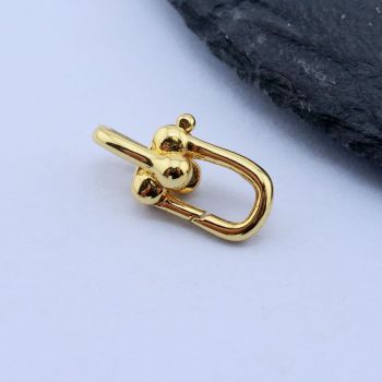 Ukrasna Tifany kopča 20x11 mm, 18k Pozlata...P-64127