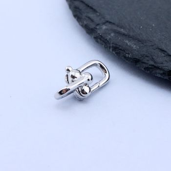 Ukrasna Tifany kopča 20x11 mm, Rodijum...P-64127-R